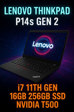 Lenovo P14s Gen 2 ThinkPad i7 11a generazione Quad Core 16 GB RAM 256 GB SSD NVIDIA T500