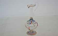 VECCHIA BOTTIGLIETTA IN VETRO SOFFIATO DI MURANO IN RILIEVO