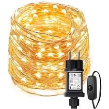 Luci LED 10m, impermeabile , luce calda, decorazioni natalizie, esterno, interno