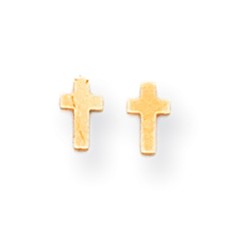 14K Oro Giallo Piccoli Croce