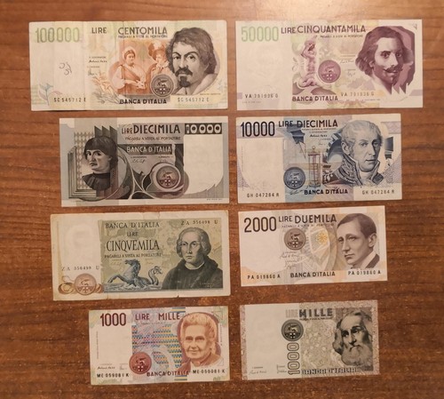 Lotto banconote italiane - banconote,