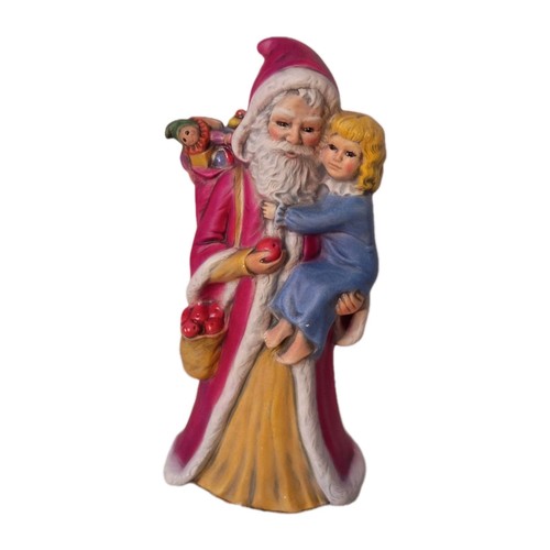 Statuina babbo natale vecchio - statuina,