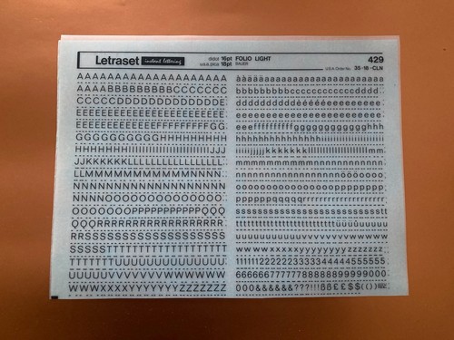 Letraset 429 folio light pt - letraset,