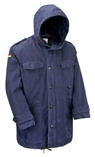 German Parka Original Army Surplus Military Winter Warm Fleece Hooded Coat Navy