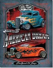 Hot Rod insegna auto poster