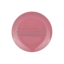 Piatto frutta malva con scritta 19,5 cm in stoneware viola