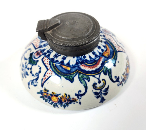 Antico calamaio lente ceramica
