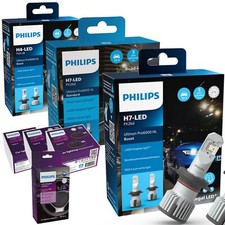 Philips® Ultinon LED Pro 6000 Boost H7 H4 Lampada Auto 12V Omologazione Stradale Adattatore