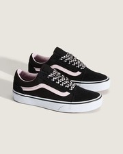 Scarpe iconiche Vans Old Skool nere / rosa / bianche