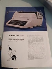 1960 Facit T-2   macchina da scrivere , BROCHURE INFORMATIVA , SALES BROCHURE