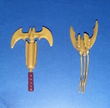 HE MAN MASTERS OF THE UNIVERSE ??? MOTU Lotto armi personaggi robot plastica old