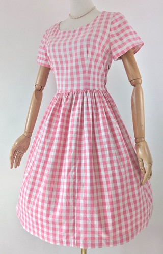 Abito gingham rosa - , bianco