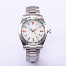 Orologio PARNIS Vetro Zaffiro Quadrante Bianco Off 40mm Uomo Uomo Movimento Automatico