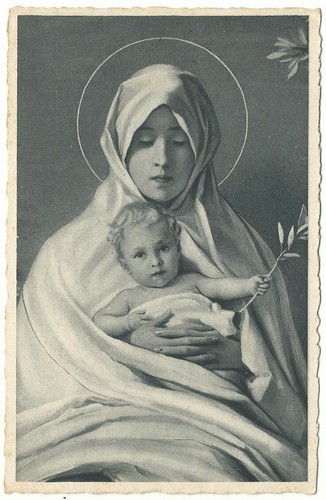 Cartolina fustellata madonna - fustellata,