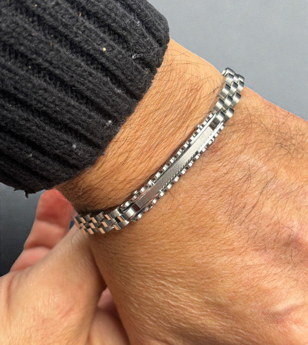 Bracciale uomo acciaio - bracciale,