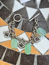 Braccialetto Charms Acquamarina Argento 925