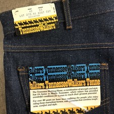Jeans vintage blu scuro rigido