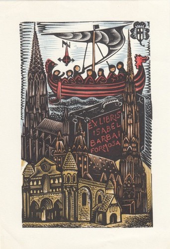 Exlibris bookplate stampa - exlibris,