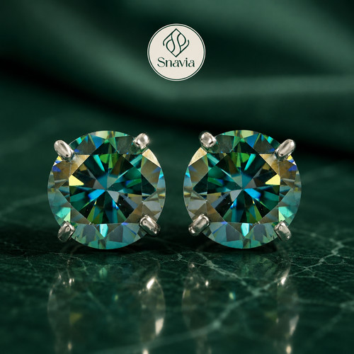 Borchie solitario diamantate
