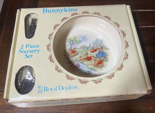2pc royal doulton bunnykins - royal,