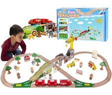 Pista Treni in legno Set