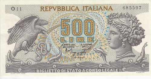 Italy 500 lire - italy:, krause