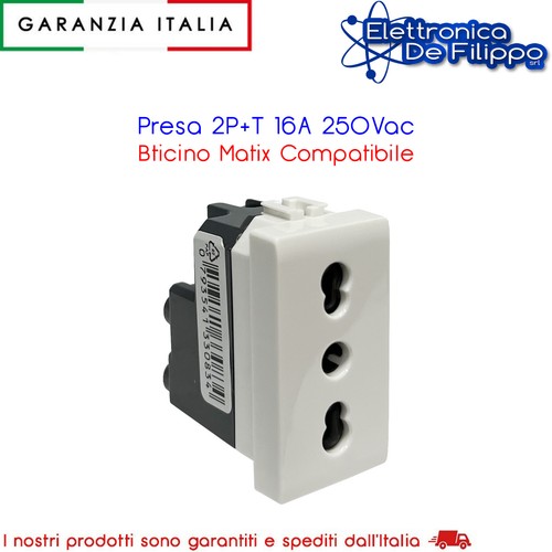 Presa 16a 250vac - 2p-t, bticino