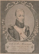 RARE GRAVURE ANCIENNE COMTE D'