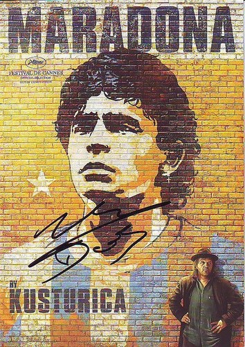 Diego maradona signed drawing - diego,