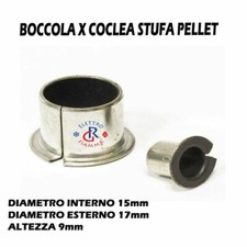 BOCCOLE BRONZINE BMF 1509 D15 -17 TRAMOGGIA COCLEA STUFA PELLET UNGARO EXTRAFLAM