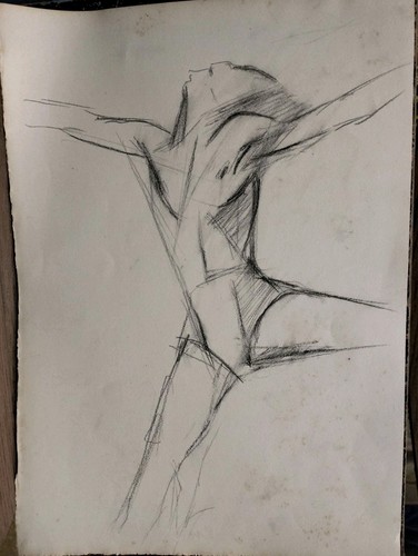 Disegno carboncino futurismo - disegno,