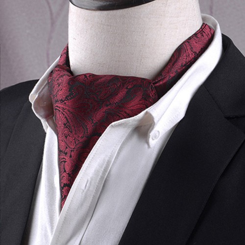 Cravatta ascot paisley nera - ascot, e