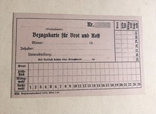Tessera Per Il Pane, Seconda Guerra Mondiale, Soldato Tedesco, Rara