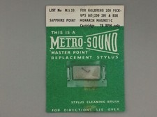 Goldring S10 Record Stylus (200 Pick-us 165/200, 201 & BSR) ago punta 78 velocità