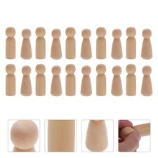  1 Set Semplice Bambola in legno Semplice Bambola in legno Non finita Bambola di