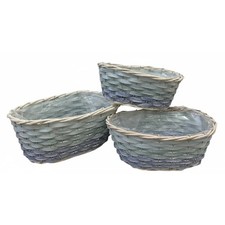 Set 3 Cestini in legno OVALE