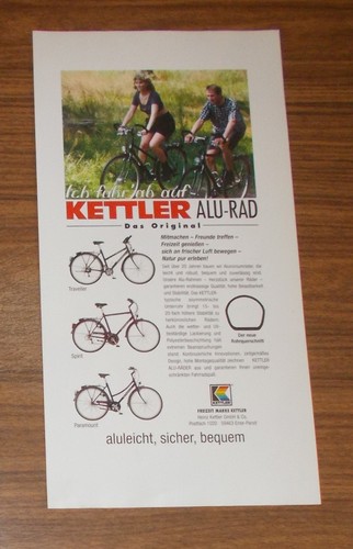 Rara pubblicità kettler ruota - rara,