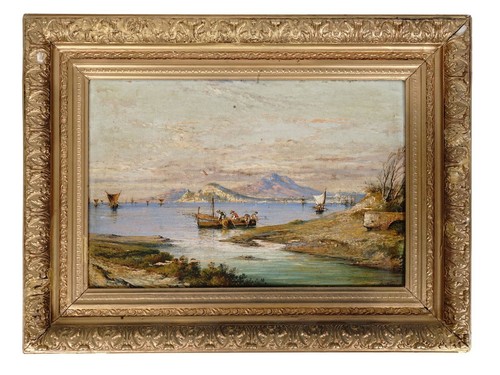 Dipinto olio xix secolo regina - olio,