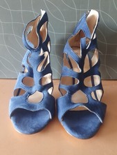 Scarpe Sandalo Donna GIAMPAOLO VIOZZI N.35 TACCO 9 CM BLU AVIO Con Scatola