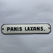 anni '30-'40 Targa Farmacia in metallo Smaltata - insegna cm 17 x 3.5