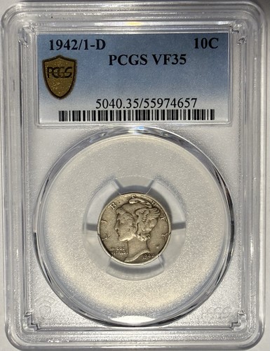 1942 mercury dime - 1942/1, d