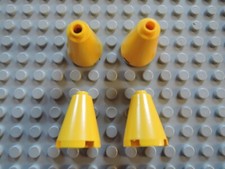 Lego 4x Cono Cono 3942c Borchia Aperta 2x2x2 Giallo