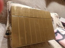 Schedario RESISTO MOD. 1948-3-17 in metallo Colore Oro. Made In Italy. VINTAGE.