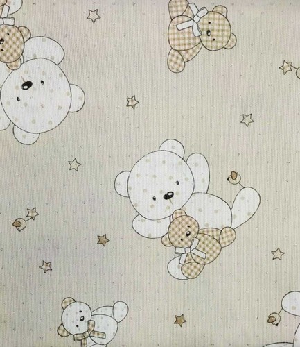 Stoffa cotone con orsetti - ,