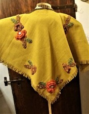 Poncho canapa fiori a uncinetto crochet pezzo unico Natale