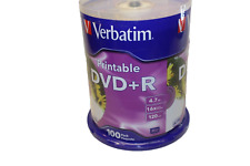 Verbatim DVD+R confezione da 100 dischi 16x bianchi stampabili a getto d'inchiostro sigillati in fabbrica nuovi