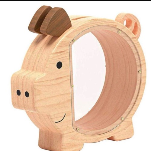 Salvadanaio legno vetro - salvadanaio,