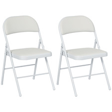 HOMCOM Set 2 Sedie Pieghevoli