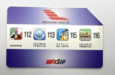 SCHEDA TELEFONICA PROTEZIONE CIVILE SIP USATA Lire  10.000 31 12 1994