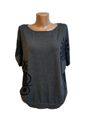 Top Desigual donna L grigio